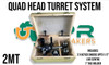 Tail stock Turret [4 headed] includes live center 1" die holder 2 Keyed Chucks in 2MT or 3MT