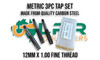 Metric 3pc Tap Set 12mm x 1.00 made from quality Carbon Steel. Supplied by LPR Toolmakers an Australian owned family business that imports quality Carbon Steel Metric Tap & Dies. Shipped from Melbourne, Victoria. 