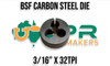 BSF Single Button Dies - 3/16" to 1"
