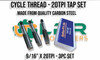 Cycle 60 Degrees - 9/16" x 20TPI Tap Set - Carbon Steel - Taps & Dies Suppliers Australia