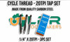 Cycle 60 Degrees - 1/4" x 20TPI Tap Set - Carbon Steel - Taps & Dies Suppliers Australia