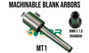 Morse Taper Blank Arbors - Flat End, Threaded or Tang Morse Taper Blank Arbors - Flat End, Threaded or Tang