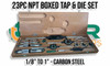 NPT 23pc Tap and Die set boxed 1/8" to 1" made from Carbon Steel