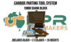 Carbide Insert Parting Tool System 19mm Shank Block with Inserts & Parting Blades. Supplied by LPR Toolmakers an Australian owned family business that imports quality Parting Tool Blocks, Parting Off Blades & Carbide Inserts. Shipped from country Victoria. 