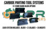 Carbide Insert Parting Tool Systems. 12-16-19-20-25mm Shank Blocks, Inserts & Parting Blades. Supplied by LPR Toolmakers an Australian owned family business that imports quality Parting Tool Blocks, Parting Off Blades & Carbide Inserts. Shipped from country Victoria. 