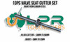 13pc Valve Seat Cutter Set - Carbon Steel - 45 Degree Cutters - Australian Based Family Business/Importer of quality Tooling. 30 to 60mm