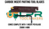 GTN Parting Tool Blade - 26mm x 4mm. Supplied by LPR Toolmakers an Australian family owned business that imports High Quality Parting off inserts, blades and holders for your lathe. Shipped from Melbourne, Victoria. 