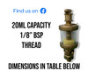 Brass Drip Feed Oilers - BSP threaded from 20ML to 500ML