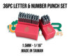 36pc Number & Letter Metal Stamp Sets (1mm to 12mm) - High Quality