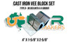 Cast Iron Vee Blocks - 4". Supplied by LPR Toolmakers an Australian family owned business that imports high quality Vee Block Sets. Shipped from Melbourne, Victoria. 
