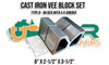 Cast Iron Vee Blocks - 6". Supplied by LPR Toolmakers an Australian family owned business that imports high quality Vee Block Sets. Shipped from Melbourne, Victoria. 
