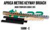 Aprica Keyway Broaches - Metric 16mm E Type made from quality M35 Cobalt. Supplied by LPR Toolmakers an Australian owned family business that imports quality Keyway broaches & bushes. Located in Country Victoria. 