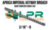 Keyway Broaches Imperial & Metric HSS & M35 Cobalt (Aprica Branded Sizes Inside)