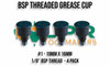 Grease Cups - BSP Threaded - Sizes from 3/4" to 3.1/2" 