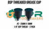 Grease Cups - BSP Threaded - Sizes from 3/4" to 3.1/2" 