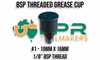 Grease Cups - BSP Threaded - Sizes from 3/4" to 3.1/2" 