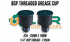 Grease Cups - BSP Threaded - Sizes from 3/4" to 3.1/2" 