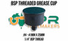 Grease Cups - BSP Threaded - Sizes from 3/4" to 3.1/2" 