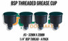 Grease Cups - BSP Threaded - Sizes from 3/4" to 3.1/2" 