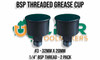 Grease Cups - BSP Threaded - Sizes from 3/4" to 3.1/2" 