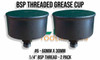 Grease Cups - BSP Threaded - Sizes from 3/4" to 3.1/2" 
