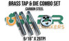 Brass Thread Taps & Die Combo. [9/16" x 26TPI] 3pc Tap Set & matching button die. Made from quality Carbon Steel. Supplied by LPR Toolmakers an Australian family owned business that imports quality Brass (BSB) Thread taps & dies. Shipped from Melbourne, Victoria. 