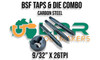 9/32" x 26TPI BSF Carbon Steel Tap & Die Set - Supplied by LPR Toolmakers an Australian owned family business that imports high quality Carbon Steel & HSS Taps & Dies for threading. Shipped from Melbourne, Victoria.