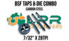 7/32" x 28TPI BSF Carbon Steel Tap & Die Set - Supplied by LPR Toolmakers an Australian owned family business that imports high quality Carbon Steel & HSS Taps & Dies for threading. Shipped from Melbourne, Victoria.