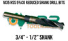 HSS Imperial Reduced Shank Drill (5% Cobalt) - 3/4" - 1.1/4"