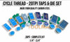 1/4" - 3/4" - 60 Degree Carbon Steel Taps & Die Set 20 TPI - Australian Supplier