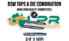 BSW Taps & Die Combination 3/8" x 16TPI. Made from quality Carbon Steel & supplied by LPR Toolmakers an Australian family owned business that imports high quality BSW Threaded Taps & Dies. 