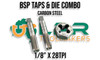 BSP (Parallel Pipe) Taps & Hex Die Set Combo - Sizes 1/8" to 4"