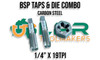 BSP (Parallel Pipe) Taps & Hex Die Set Combo - Sizes 1/8" to 4"