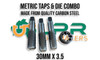 Metric Carbon Steel Taps & Die combination 30mm x 3.5 pitch. Supplied by LPR Toolmakers an Australian family owned business that imports quality Carbon Steel & HSS Taps & Dies. Shipped from Melbourne, Victoria. 
