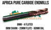Carbide Metric Endmills (55-58 HRC TICN Coat) - 2mm to 20mm