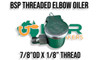 Flip Lid Steel Oil Cup (1/2" - 1.1/2") - BSP Threaded Elbow Type