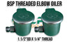 Flip Lid Steel Oil Cup (1/2" - 1.1/2") - BSP Threaded Elbow Type