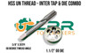 1/2 to 1" (20 TPI) Tap & Button Die Combo [HSS] - 60 degree 