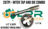 1/2 to 1" (26 TPI) Intermediate Tap & Die Combo [HSS] - 60 degree