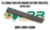 HSS M35 (5% Cobalt) Metric Square Cutting Tool Steel [3 to 12mm]