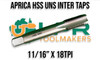 UNS Taps | 11/16" - 1" Right Hand Intermediate HSS [APRICA]