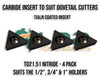 TD 21.51 carbide Insert supplied for our range of Carbide Insert Dovetail cutters. Supplied by LPR Toolmakers an Australian family owned importer of quality Dovetail and Milling cutters. 
