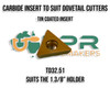 TD 32.51 carbide Insert supplied for our range of Carbide Insert Dovetail cutters. Supplied by LPR Toolmakers an Australian family owned importer of quality Dovetail and Milling cutters. 