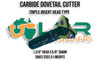 Precision Dovetail Cutter 3/4"OD x 1/2" Shank with replaceable Carbide Insert. Supplied by LPR Toolmakers an Australian family owned importer of quality Dovetail and Milling cutters. 