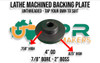Lathe Machined backing Plates 2" Boss 7/8" unthreaded hole 4-5 & 6" sizes 