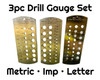 Drill Gauges - Metric - Imperial - A-Z Letter - Stainless Steel (Pick Your Preference)