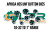 UNF Standard Size Dies [HSS] (Aprica Brand) - 10-32 to 1"