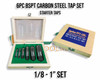 BSPT 6pc Boxed Tap Set -  1/8" to 1" (Carbon Steel)