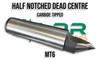 Half Dead Centre - Notched 62HRC Hardened Tip. MT6 Dead Center. Supplied by LPR Toolmakers an Australian family owned business that imports quality Full & Half Dead Centres. Shipped from Melbourne.