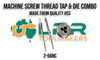 HSS Taps & Dies Combination - Machine Screw Thread 2-56NC. Unified Threads. 0-80NF to 12-28NF. 2pc Tap Set & Button Die to suit. Supplied by LPR Toolmakers an Australia owned family business that imports high quality HSS Machine Screw thread tap & dies. Shipped from Melbourne, Victoria. 